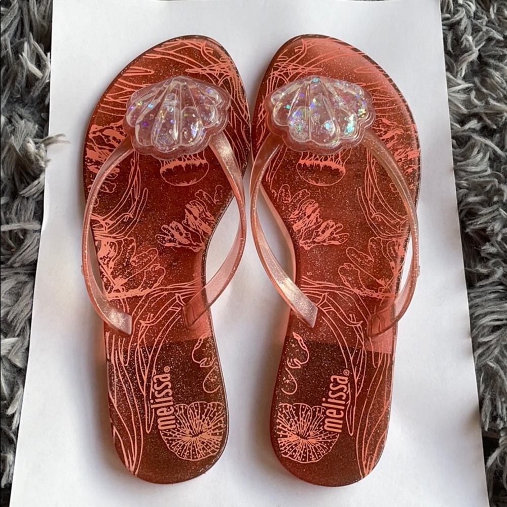 Melissa Seashell Flip Flops/Sandals - sz. 6